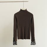 ブラウン | セーター タートルネック フリル | maison de LATIR