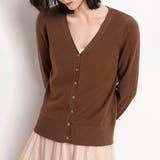 ブラウン | カーディガン ニット シンプル | maison de LATIR