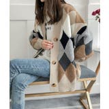 カーディガン アーガイル ダイヤ | maison de LATIR | 詳細画像4 