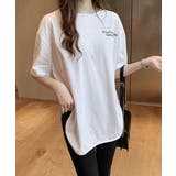 サラッと生地が気持ち良い！冬に活躍バックロゴ入りゆったりトップス 服 体系カバー | maison de LATIR | 詳細画像17 