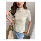 《9色展開》きちんと感も、快適さも。大人のための春服半袖リブトップス スプリング… | maison de LATIR | 詳細画像67 