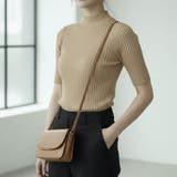 モカ | 《9色展開》華奢見えリブは大人のためのトップス。きちんと感が出る半袖サマーニット… | maison de LATIR