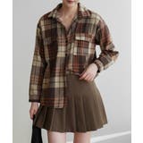 ゆったり裏起毛ビッグシャツジャケット チェック柄ブルゾン 柔らかく肌触りの良い | maison de LATIR | 詳細画像3 