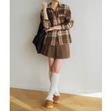 ゆったり裏起毛ビッグシャツジャケット チェック柄ブルゾン 柔らかく肌触りの良い | maison de LATIR | 詳細画像4 