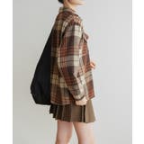 ゆったり裏起毛ビッグシャツジャケット チェック柄ブルゾン 柔らかく肌触りの良い | maison de LATIR | 詳細画像5 