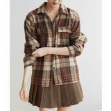 ゆったり裏起毛ビッグシャツジャケット チェック柄ブルゾン 柔らかく肌触りの良い | maison de LATIR | 詳細画像8 