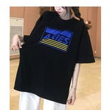 夏服メンズライクなサイズ感が可愛いオーバーサイズロゴT 二の腕も日差しもさりげな… | maison de LATIR | 詳細画像10 