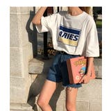 夏服メンズライクなサイズ感が可愛いオーバーサイズロゴT 二の腕も日差しもさりげな… | maison de LATIR | 詳細画像3 