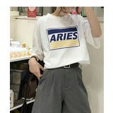 夏服メンズライクなサイズ感が可愛いオーバーサイズロゴT 二の腕も日差しもさりげな… | maison de LATIR | 詳細画像5 