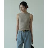 ハイネックリブニットノースリーブカットソー カジュアル 普段着 | maison de LATIR | 詳細画像13
