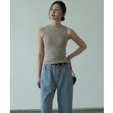 ハイネックリブニットノースリーブカットソー カジュアル 普段着 | maison de LATIR | 詳細画像14
