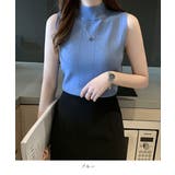 ハイネックリブニットノースリーブカットソー カジュアル 普段着 | maison de LATIR | 詳細画像52