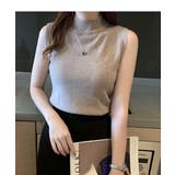 ハイネックリブニットノースリーブカットソー カジュアル 普段着 | maison de LATIR | 詳細画像7