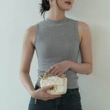 グレー | ハイネックリブニットノースリーブカットソー カジュアル 普段着 | maison de LATIR