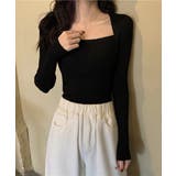 スリムシルエットニットセーター Uネック 薄手 | maison de LATIR | 詳細画像5 