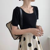 ブラック | 一枚で大人可愛い雰囲気に仕上げてくれるニット 可愛い 女性らしい | maison de LATIR