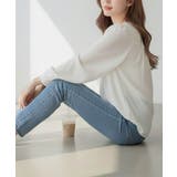 胸元シャーリングが体系カバーしてくれる立体感パフスリーブスクエアネック春ブラウス | maison de LATIR | 詳細画像11 