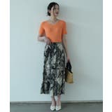 すっきりしたシルエットが女性らしいVネックサマーニット 冬 半袖 | maison de LATIR | 詳細画像11 