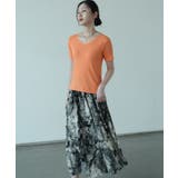 すっきりしたシルエットが女性らしいVネックサマーニット 冬 半袖 | maison de LATIR | 詳細画像15 