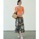 すっきりしたシルエットが女性らしいVネックサマーニット 冬 半袖 | maison de LATIR | 詳細画像20 