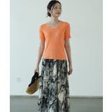 すっきりしたシルエットが女性らしいVネックサマーニット 冬 半袖 | maison de LATIR | 詳細画像23 