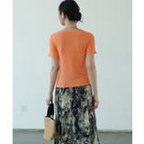 すっきりしたシルエットが女性らしいVネックサマーニット 冬 半袖 | maison de LATIR | 詳細画像25 