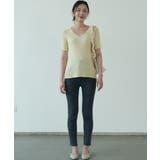 すっきりしたシルエットが女性らしいVネックサマーニット 冬 半袖 | maison de LATIR | 詳細画像30 