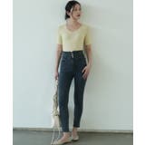 すっきりしたシルエットが女性らしいVネックサマーニット 冬 半袖 | maison de LATIR | 詳細画像46 