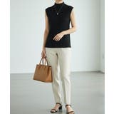 リブデザインが上品な夏服。ボトルネックノースリーブでイージーケアだからデイリーに… | maison de LATIR | 詳細画像28