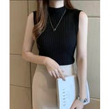 リブデザインが上品な夏服。ボトルネックノースリーブでイージーケアだからデイリーに… | maison de LATIR | 詳細画像30