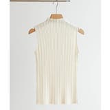 リブデザインが上品な夏服。ボトルネックノースリーブでイージーケアだからデイリーに… | maison de LATIR | 詳細画像34