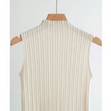 リブデザインが上品な夏服。ボトルネックノースリーブでイージーケアだからデイリーに… | maison de LATIR | 詳細画像36