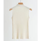 リブデザインが上品な夏服。ボトルネックノースリーブでイージーケアだからデイリーに… | maison de LATIR | 詳細画像37