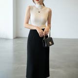 エクリュ | 上品な印象を与えるハイネックノースリーブニット きれいめ 女性らしい | maison de LATIR