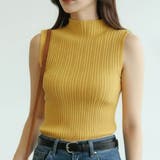 マスタード | リブデザインが上品な夏服。ボトルネックノースリーブでイージーケアだからデイリーに… | maison de LATIR