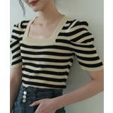 さりげないデザインがこなれ感を出してくれるニット スクエアネック シャーリングス… | maison de LATIR | 詳細画像12 