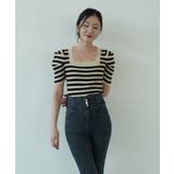 さりげないデザインがこなれ感を出してくれるニット スクエアネック シャーリングス… | maison de LATIR | 詳細画像13 