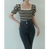 さりげないデザインがこなれ感を出してくれるニット スクエアネック シャーリングス… | maison de LATIR | 詳細画像14 