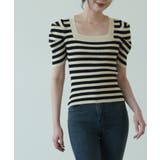 さりげないデザインがこなれ感を出してくれるニット スクエアネック シャーリングス… | maison de LATIR | 詳細画像18 