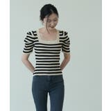 さりげないデザインがこなれ感を出してくれるニット スクエアネック シャーリングス… | maison de LATIR | 詳細画像22 