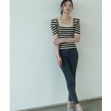 さりげないデザインがこなれ感を出してくれるニット スクエアネック シャーリングス… | maison de LATIR | 詳細画像24 