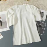 さりげないデザインがこなれ感を出してくれるニット スクエアネック シャーリングス… | maison de LATIR | 詳細画像38 