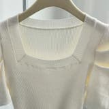 さりげないデザインがこなれ感を出してくれるニット スクエアネック シャーリングス… | maison de LATIR | 詳細画像46 