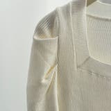 さりげないデザインがこなれ感を出してくれるニット スクエアネック シャーリングス… | maison de LATIR | 詳細画像47 