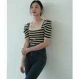 さりげないデザインがこなれ感を出してくれるニット スクエアネック シャーリングス… | maison de LATIR | 詳細画像5 