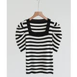 立体感のあるパワーショルダー半袖サマーニット ボリューム袖が映える 夏服ビジネス… | maison de LATIR | 詳細画像52 