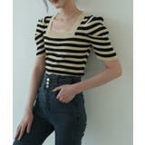 さりげないデザインがこなれ感を出してくれるニット スクエアネック シャーリングス… | maison de LATIR | 詳細画像6 