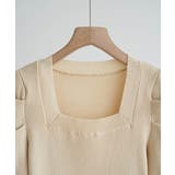 立体感のあるパワーショルダー半袖サマーニット ボリューム袖が映える 夏服ビジネス… | maison de LATIR | 詳細画像63 
