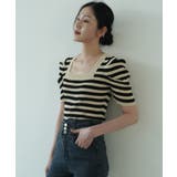 さりげないデザインがこなれ感を出してくれるニット スクエアネック シャーリングス… | maison de LATIR | 詳細画像7 