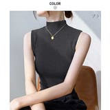 冬でも涼しいハイネックノースリーブニット ハイネック ニット | maison de LATIR | 詳細画像19 